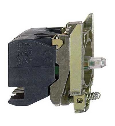 ZB4BW0B154 Bílá polosestava objímky s integ. LED 24V 1Z+1V, Schneider Electric