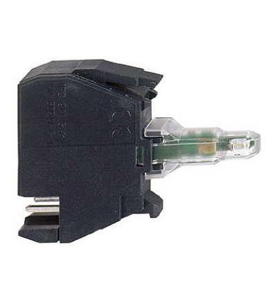 ZBVM33 Zelená objímka pro hlavu ? 22 integrovaná LED 230...240V konektor faston, Schneider Electric