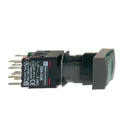 XB6DF3B1B Bílá obd. ovládač stiskací prosvětlený lícující ? 16 s aretací 1Z 12...24V, Schneider Electric