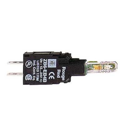 ZB6EM4B červená polosestava objímky s integ. LED 230...240V, Schneider Electric