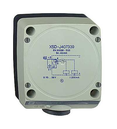 XSDH603629H7 Indukční čidlo XSD 80x80x40, plast, Sn60mm, 24VDC, svorky, Schneider Electric
