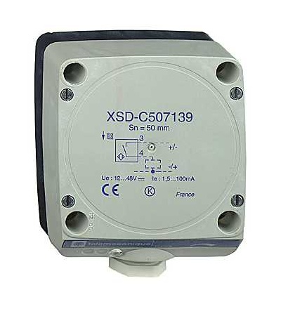 XSDC607319TT Indukční čidlo XSD 80x80x40, plast, Sn60mm, 12..48VDC, svorky, Schneider Electric