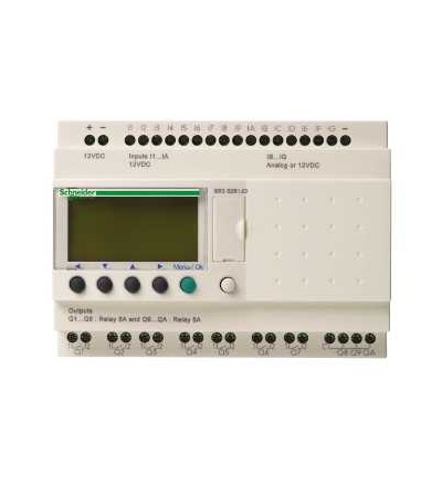 SR3B261JD Modulární relé smart Zelio Logic, 26 I/O, 12V DC, s hod., displej, Schneider Electric