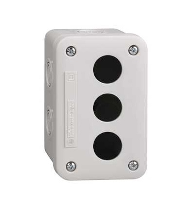 XALE3 Ovl. skříň XAL-E, světle šedá, 3 otvory, IP54, pro XB7 ? 22mm, Schneider Electric