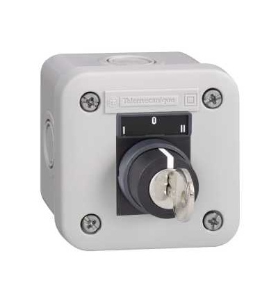 XALE1441 Ovl. skříň XAL-E, přepínač s klíčem, 2 polohy, bílá, 1Z, O, I, Schneider Electric