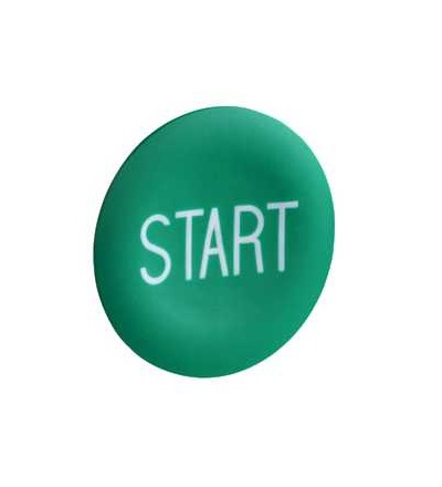 ZBA333 Zelený hmatník s označením START pro kruhové tlač. ? 22, Schneider Electric