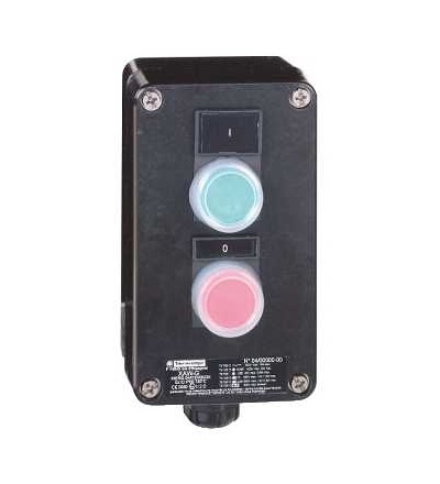 XAWF210EX Ovl. skříň, XAW-F, kov, 1Z, zelená, Start, Stop, Schneider Electric