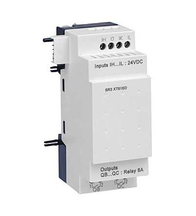 SR3XT43BD Rozšiřující modul, 4 I/O, 24 V DC, pro Zelio Logic, Schneider Electric