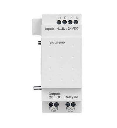 SR3XT61FU Diskrétní I/O rozšiřující modul, 6 I/O, 100..240 V AC, pro Zelio Logic, Schneider Electric