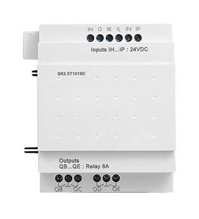 SR3XT101FU Diskrétní I/O rozšiřující modul, 10 I/O, 100..240 V AC, pro Zelio Logic, Schneider Electric