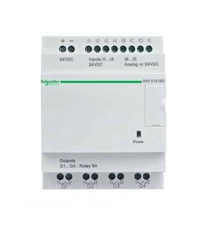 SR2E121B Compact smart relé Zelio Logic, 12 I/O, 24 V AC, hod., bez displeje, Schneider Electric