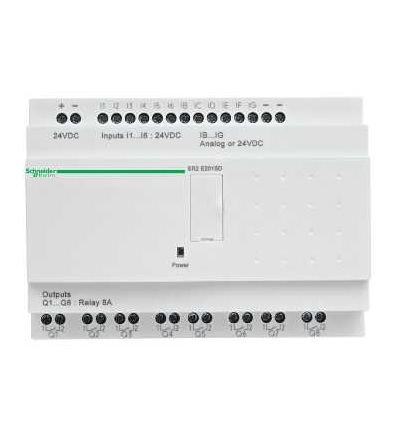 SR2E201B Compact smart relé Zelio Logic, 20 I/O, 24 V AC, hod., bez displeje, Schneider Electric
