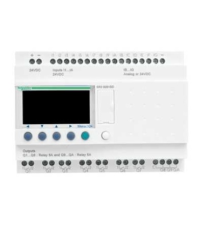 SR3B262BD Modulární relé smart Zelio Logic, 26 I/O, 24 V DC, s hod., displej, Schneider Electric