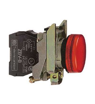 XB4BVG4EX Kruhová signálka ? 22, IP65, červená, integrovaná LED, 120 V, oka, ATEX, Schneider Electric