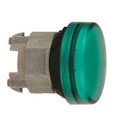ZB4BV033E Zelená signální hlavice ? 22 plná čočka pro integ. LED, Schneider Electric