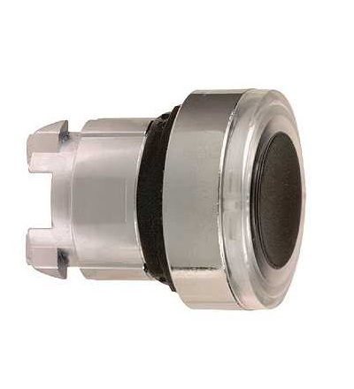 ZB4BW913 Bílá ovl. hlavice stiskací prosvět., lícující ? 22 s návratem pro integ. LED, Schneider Electric
