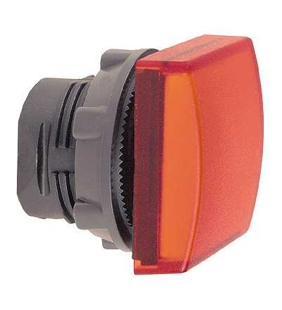 ZB5CV043 čtver. červené signální hlavice ? 22 plná čočka pro integ. LED, Schneider Electric