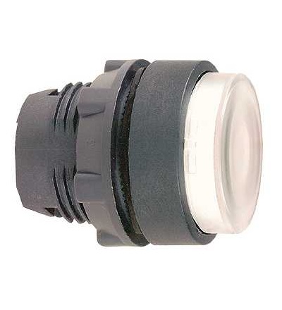 ZB5AW113 Bílá ovl. hlavice prosvět. stiskací s přesah. ? 22 s návratem pro integ. LED, Schneider Electric