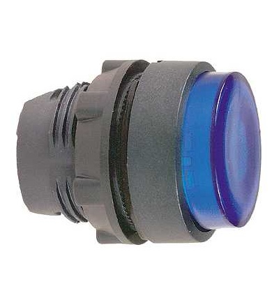 ZB5AW163 Modrá ovl. hlavice prosvět. stiskací s přesah. ? 22 s návratem pro integ. LED, Schneider Electric