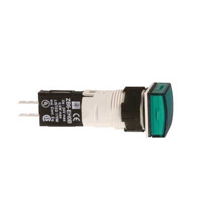 XB6CV3BB čtver. zelená kompletní signálka ? 16 s integ. LED 12...24V, Schneider Electric