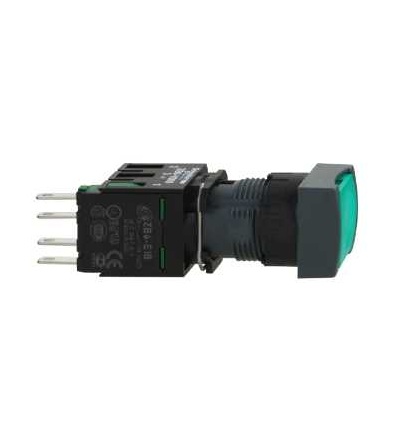 XB6CA31B Zelená čtver. ovládač stiskací lícující ? 16 s návratem 1Z neoznačený, Schneider Electric