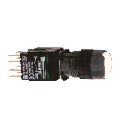 XB6AA11B Bílá ovládač stiskací lícující ? 16 s návratem 1Z neoznačený, Schneider Electric