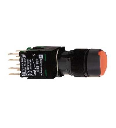XB6AA42B červená ovládač stiskací lícující ? 16 s návratem 1V neoznačený, Schneider Electric