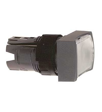 ZB6DF1 Bílá obd. ovl. hlavice stiskací prosvět.-lícující ? 16 s aretací pro integ. LED, Schneider Electric