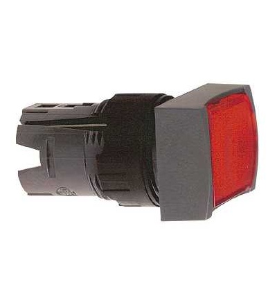 ZB6DF4 červená obd.ovl.hlavice stiskací prosvět.-lícující ? 16 s aretací pro integ.LED, Schneider Electric
