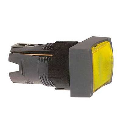 ZB6DW5 žlutá obd. ovl. hlavice stiskací prosvět., lícující ? 16 s návratem 12...24V, Schneider Electric