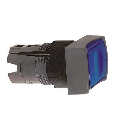 ZB6DF6 Modrá obd.ovl.hlavice stiskací prosvět., lícující ? 16 s aretací pro integ.LED, Schneider Electric