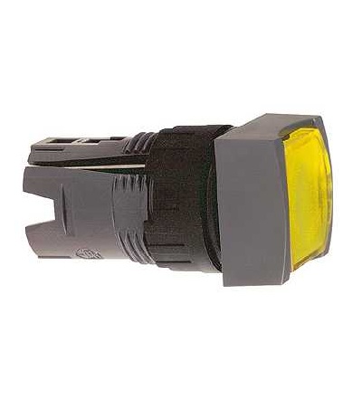 ZB6CF5 žlutá čtver.ovl.hlavice stiskací prosvět. -lícující ? 16 s aretací pro integ.LED, Schneider Electric