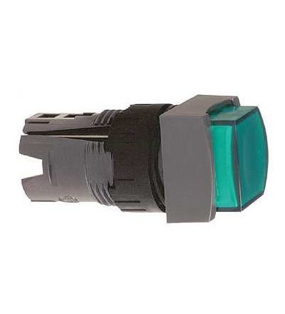ZB6CE3 Zelená čtver. ovl. hlavice prosvět. stiskací s přesah. ? 16 s návratem 12...24V, Schneider Electric