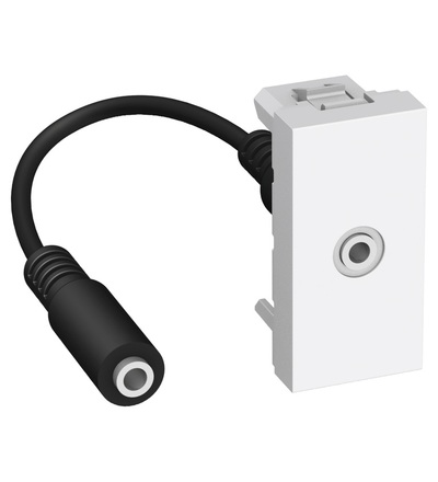 ALB44371 Zásuvka s audio Jack 3,5 mm, samice (předzapojeno), polar, Schneider Electric