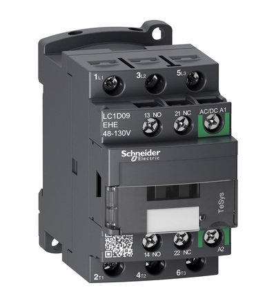 LC1D09EHE TeSys D Green 3P 9A 48 - 130V AC/DC, Schneider Electric