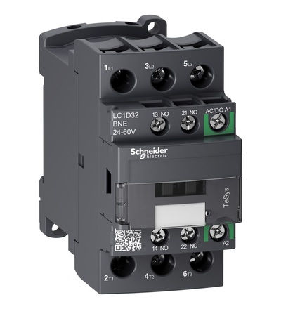 LC1D32BNE TeSys D Green 3P 32A 24 - 60V AC/DC, Schneider Electric