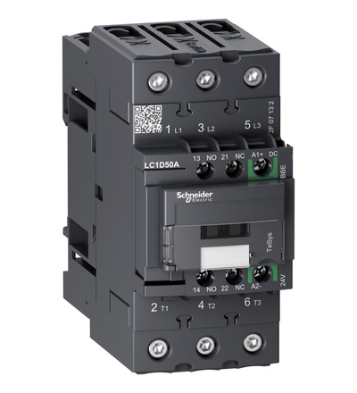 LC1D50ABBE TeSys D Green 3P 50A 24V DC, Schneider Electric