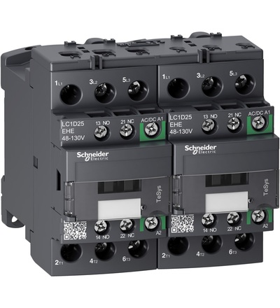 LC2D25EHE TeSys D Green 3P reverzační 25A 48 - 130V AC/DC, Schneider Electric