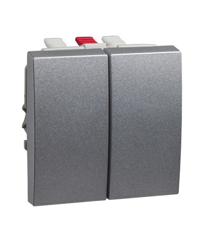 ALB46056 Dvojitý střídavý přepínač (řaz. 6+6) 16A, aluminium, Schneider Electric