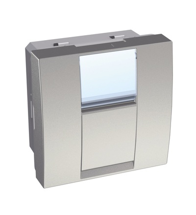 ALB46306N Datová zásuvka Actassi S-One 1xRJ45, kat. 6, UTP, aluminium, Schneider Electric
