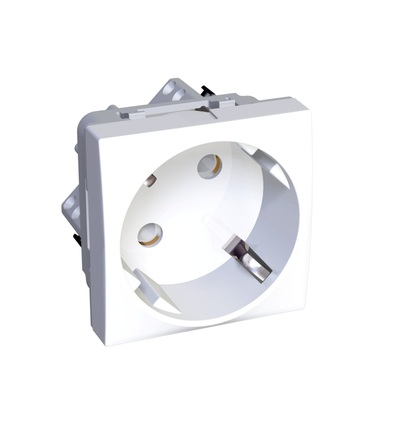 ALB44282 Zásuvka SCHUKO 2P+SE otočná, bezšroubová polar, Schneider Electric