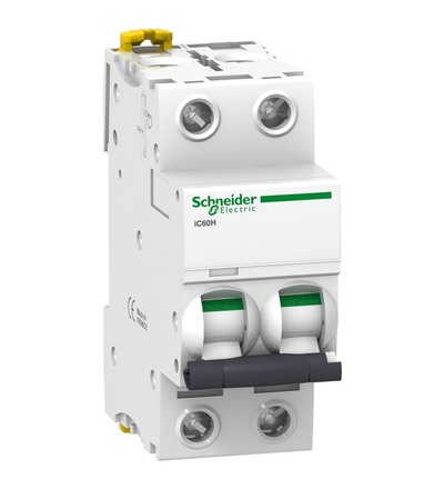 A9F83201 Jistič iC60H 2P 1A B export, Schneider Electric