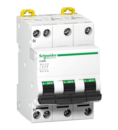 A9N17555 Clario 3P+N 16A B 6 kA, Schneider Electric