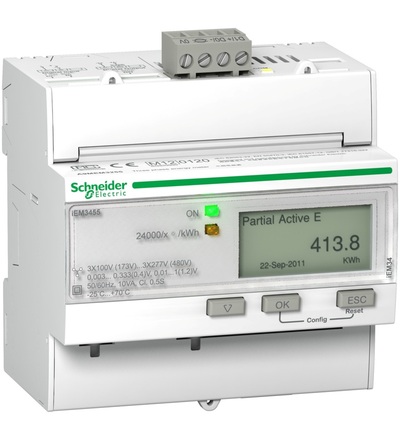 A9MEM3455 Elektroměr iEM3455, nepřímé měření, komunikace Modbus, Schneider Electric