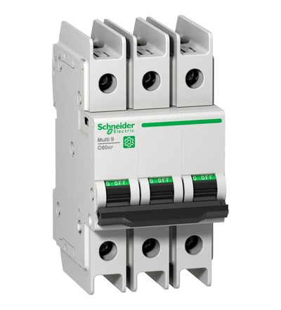 M9F43303 Jistič Multi9 C60BP 3P D 3A 10kA 480Y/277V UL489, Schneider Electric