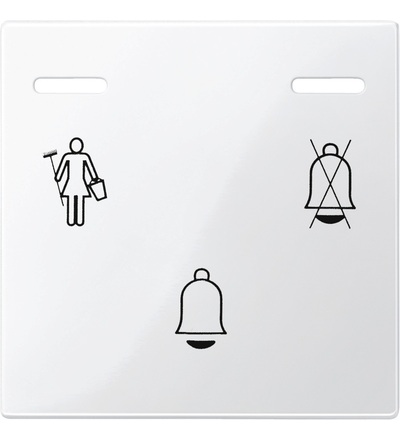 MEG5209-0319 Tlačítko se symboly úklid a zvonek a 2xLED indikátory, polar, Schneider Electric