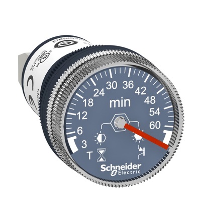 XB5DTB25 Časovač, montáž na panel, zpožděné sepnutí, 3 min až 60 min, 24 V DC, Schneider Electric