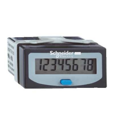 RC87610050 Elektronické počítadlo pulzů, 8-místný LCD displej, 24x48mm, Schneider Electric