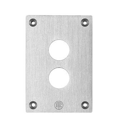 XAPE302 Průčelní deska pro ovládače, XAP-E, kov, 2 vodorovné otvory, Schneider Electric
