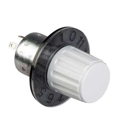 SZ1RV1202 Potenciometr 2,2 kOhm, neární s knoflíkem a stupnicí pro FM, Schneider Electric
